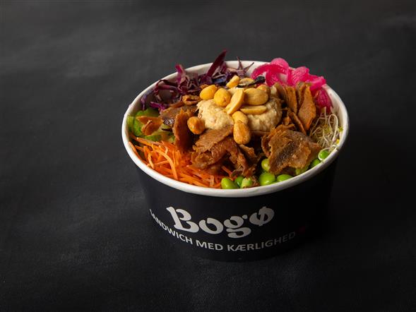 Salat - Oksekebab og hummus